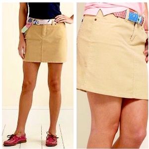 Vineyard Vines A-line camel corduroy mini skirt 6